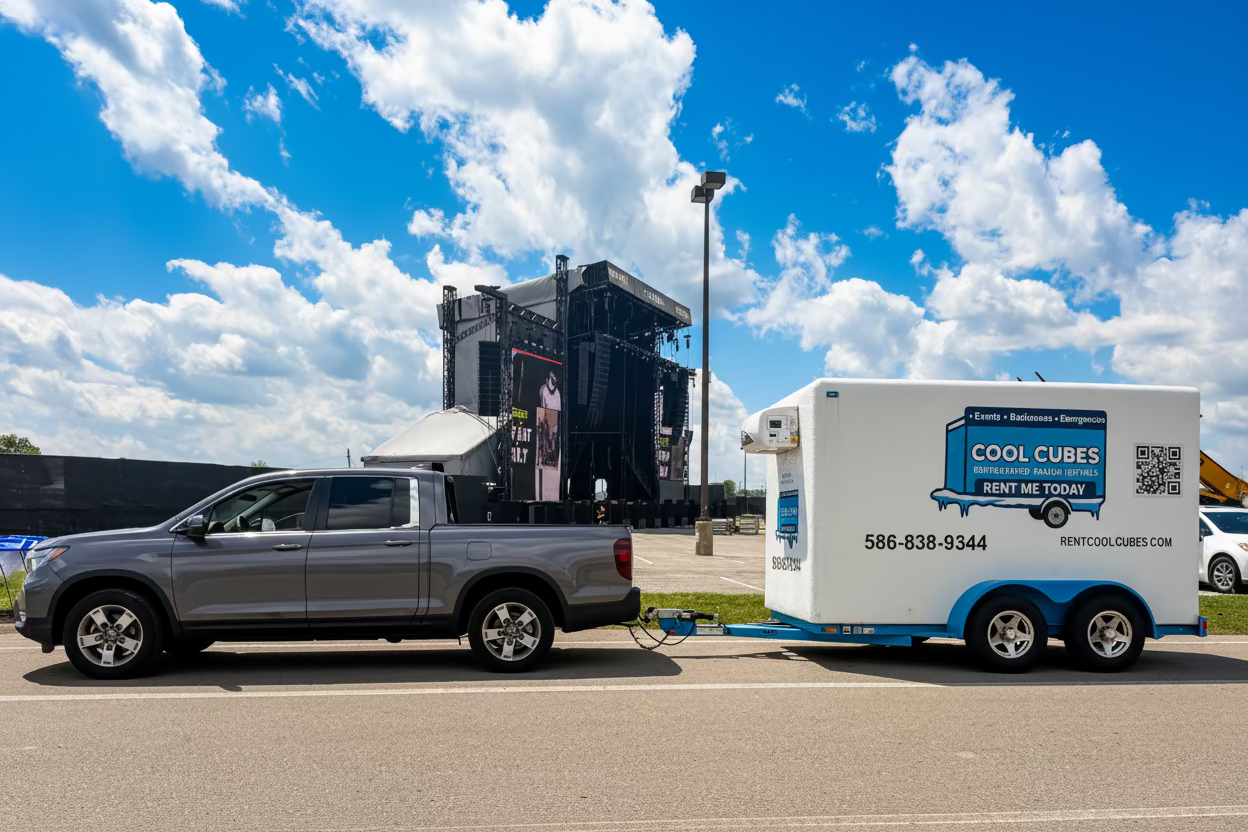 Mobile refrigeration rental unit — Cool Cubes refrigerated trailer
